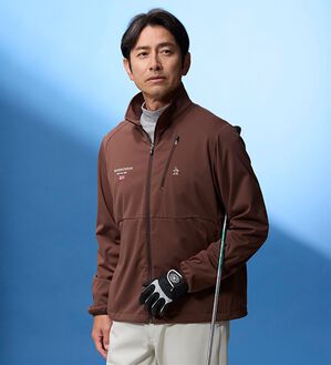 「＜マンシングウェア＞防風ストレッチカットソーブルゾン（メンズジャケット）」｜ブラウン