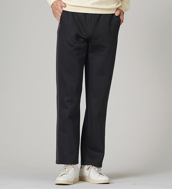 「＜シンプル＆プラス＞裏起毛暖かラインパンツ（メンズフルレングスパンツ）」｜詳細画像