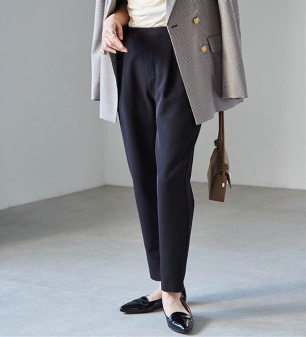 RANAN（ラナン）の「あったか！裏起毛美脚シルエットタックパンツ（フルレングスパンツ）」｜詳細画像