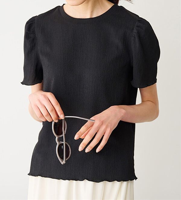 RANAN（ラナン）の「ギンガムチェック楊柳Ｔブラウス（カットソー）」｜詳細画像