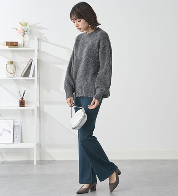 BELLUNA（ベルーナ）の「【裏起毛有無】ジャストフィットらくらくパンツ（フルレングスパンツ）」｜詳細画像