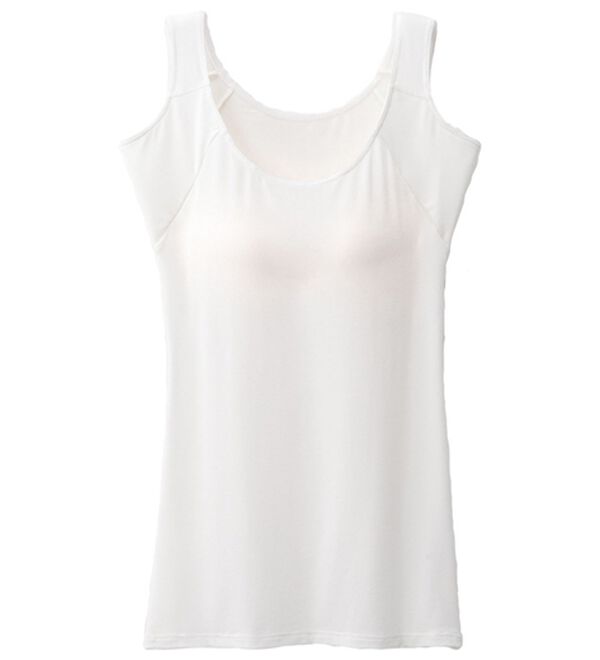 LAVIENNE（ラヴィエンヌ）の「背中フリーカップ付きインナータンクトップ（肌着・インナーウェア）」｜オフホワイト