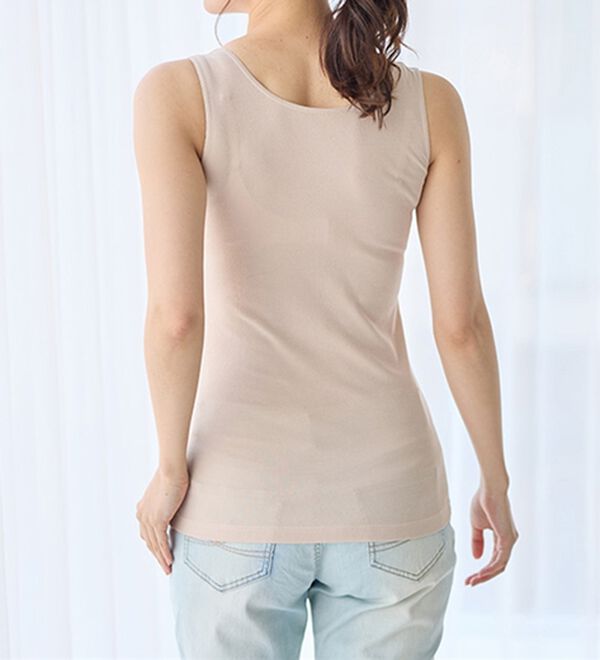 LAVIENNE（ラヴィエンヌ）の「【汗かきさん必見！】涼感サラッと快適汗取りタンクトップインナー＜さらりラボ＞（肌着・インナーウェア）」｜詳細画像