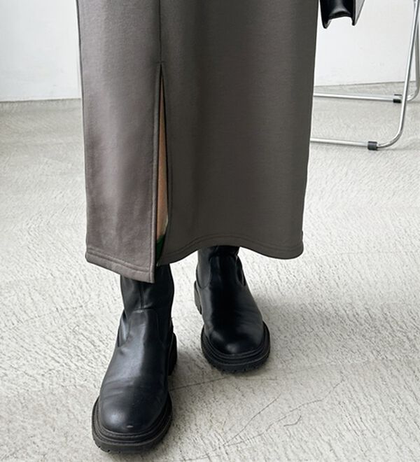 GeeRA（ジーラ）の「配色裏毛スウェットセットアップワンピース（カットソーワンピース）」｜詳細画像