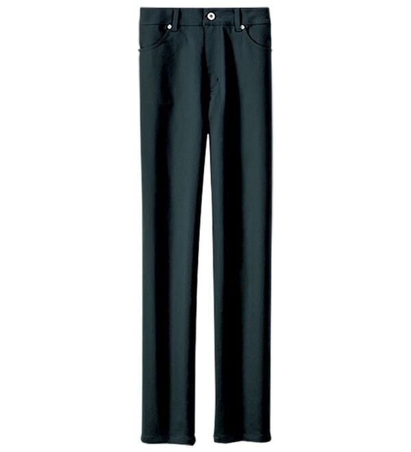 BELLUNA（ベルーナ）の「サラリ速乾！綿サテンストレッチカラーパンツ（フルレングスパンツ）」｜黒3