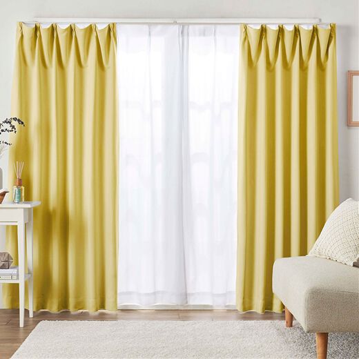 ゴールド カーテン 一体型カーテン ドレープカーテン レースカーテン 在庫わずか 一体型 ドレープカーテン 金運アップ ゴールド おしゃれ オリジナル