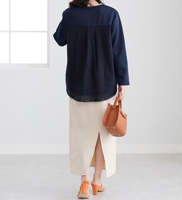 BELLUNA（ベルーナ）の「【Ｌａｇｒｉｌｕａ】バックレース使い上品見えプルオーバー（カットソー）」｜詳細画像