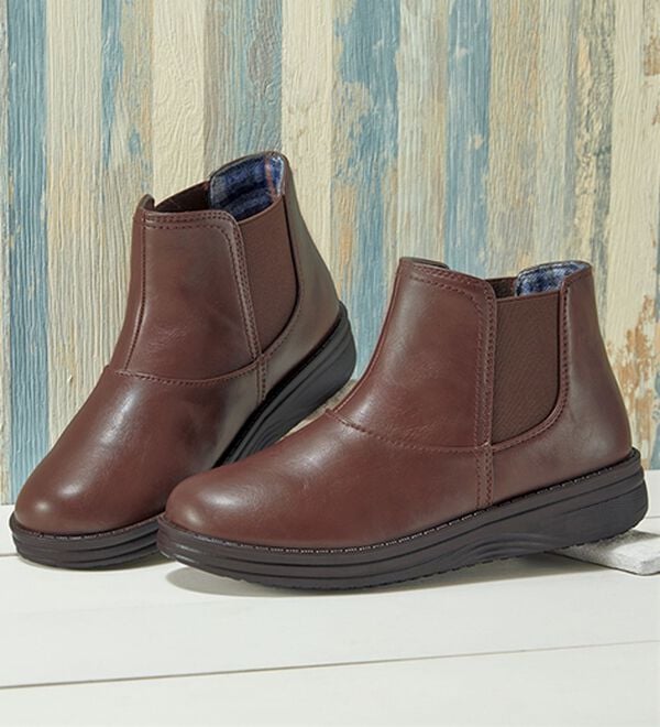 幅広軽量柔らかソールのスリッポンブーツ - ベルーナ【公式】 