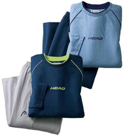 「【２着組】＜ヘッド＞ハイクール（Ｒ）冷感綿１００％リラクシングウェア上下２着組（メンズルームウェア）」