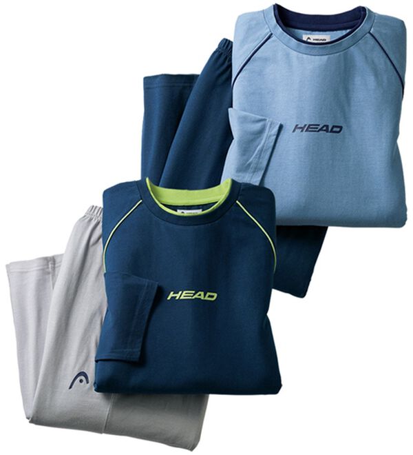 「【２着組】＜ヘッド＞ハイクール（Ｒ）冷感綿１００％リラクシングウェア上下２着組（メンズルームウェア）」｜2着組