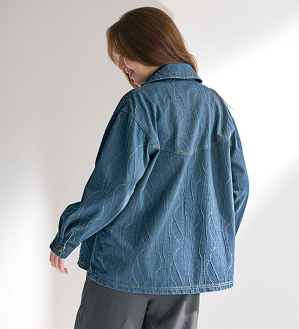 BELLUNA（ベルーナ）の「おしゃれの主役！ジャカードデニムジャケット（その他ジャケット）」｜詳細画像