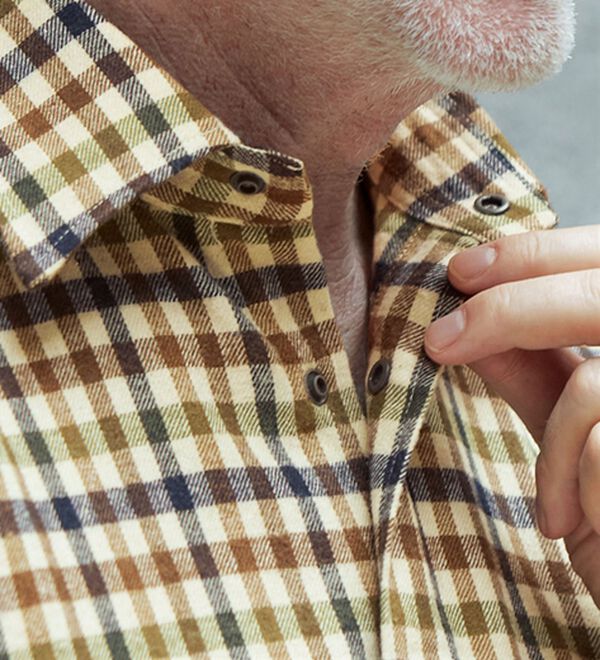 「【２色組】＜キンロック　アンダーソン＞ふっくら両面起毛らくらくシャツ（メンズシャツ）」｜詳細画像