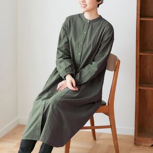 Viola e Viola（ヴィオラ エ ヴィオラ）の「綿１００％タック切替ワンピース（シャツワンピース）」｜詳細画像