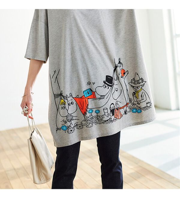 BELLUNA（ベルーナ）の「ムーミンプリントビックＴシャツ（Tシャツ）」｜詳細画像