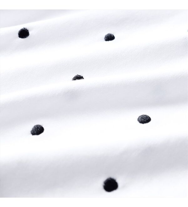 GeeRA（ジーラ）の「綿１００％ドット刺しゅうシルケットＴシャツ（Tシャツ）」｜詳細画像