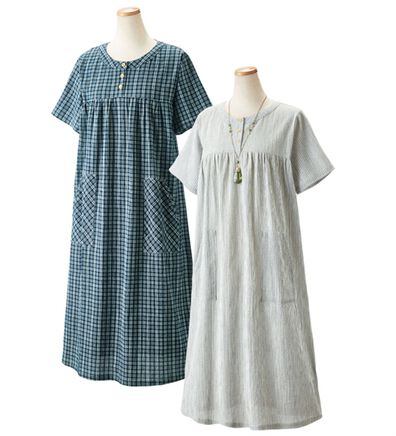 ルフラン（ルフラン）の「【２色組】おうちで涼やか夏の楊柳ワンピ（その他ワンピース）」