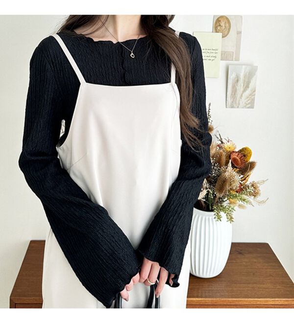 GeeRA（ジーラ）の「前後２ｗａｙフレアスリーブカットソー（カットソー）」｜詳細画像