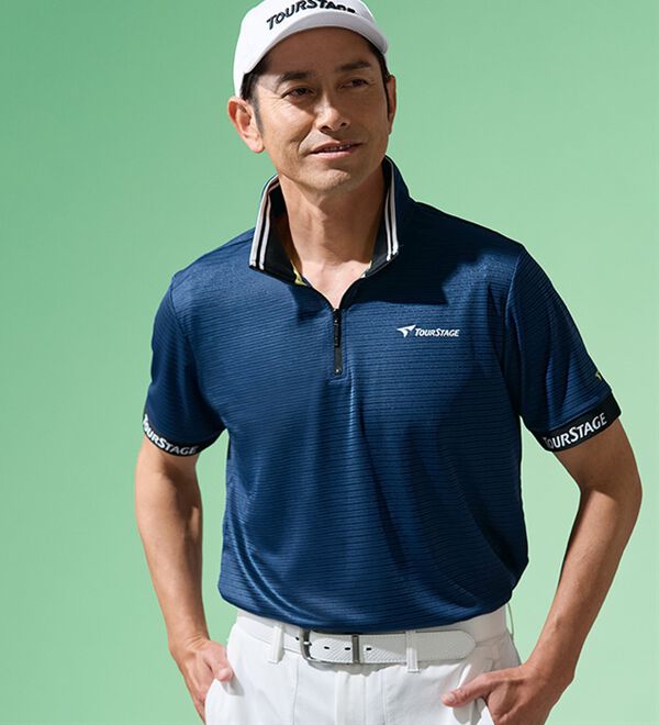 「【３色組】＜ツアーステージ＞シャドーボーダーポロシャツ（メンズポロシャツ）」｜詳細画像