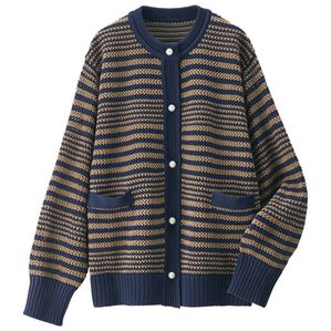 ルフラン（ルフラン）の「ジャケット見えカーディガン（ニットカーディガン）」｜ネイビー系