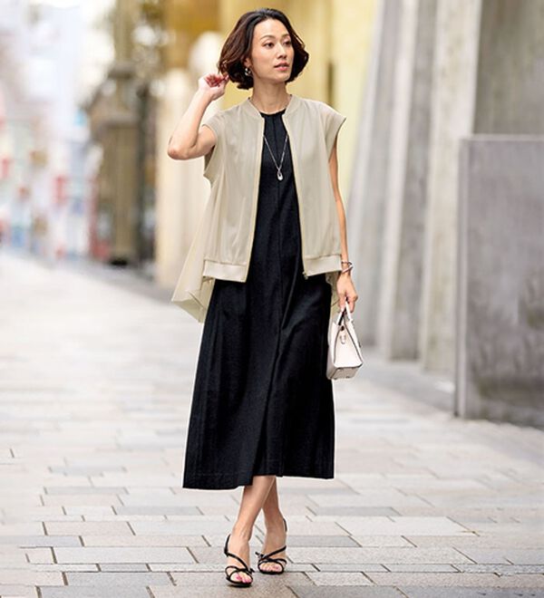 BELLUNA（ベルーナ）の「チュールベールのジップアップベスト（ベスト）」｜詳細画像