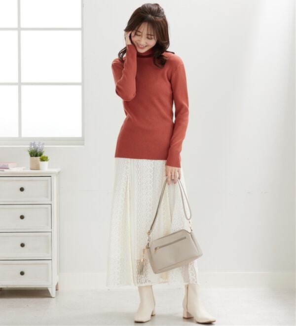 BELLUNA（ベルーナ）の「【安心感あるプチプラニット】リブニットタートルネックプルオーバー（ニット・セーター）」｜詳細画像