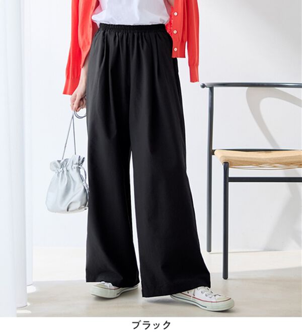 Viola e Viola（ヴィオラ エ ヴィオラ）の「涼しい履き心地！サッカーワイドパンツ（ワイドパンツ・ガウチョ）」｜詳細画像