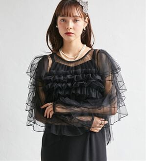 RANAN（ラナン）の「デコラティブトップスセットドレス（その他ワンピース）」｜ブラック／ブラック
