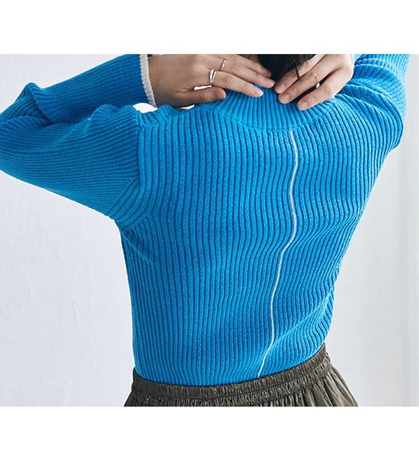 RANAN（ラナン）の「もちもちリブパイピングハイネックニット（ニット・セーター）」｜詳細画像