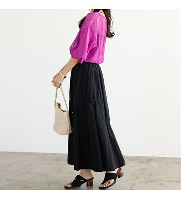 GeeRA（ジーラ）の「前後２ＷＡＹシアーＴシャツブラウス（ブラウス）」｜詳細画像