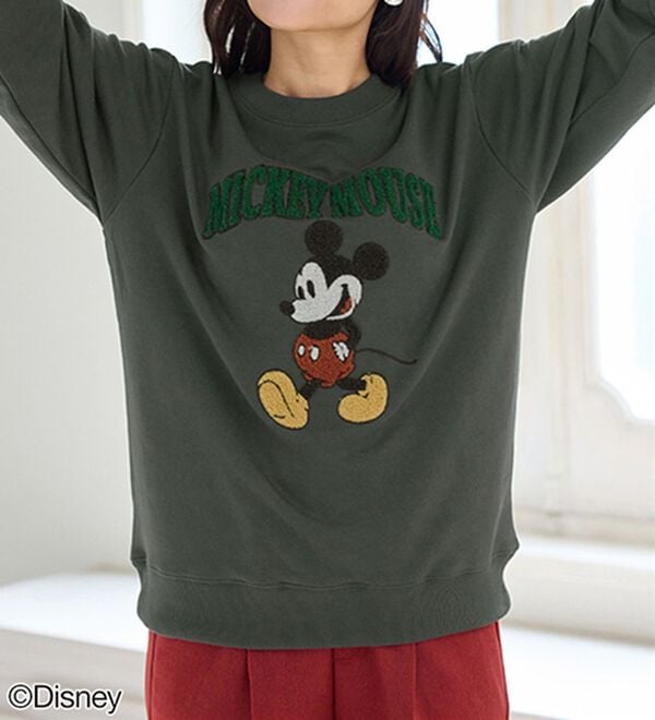 BELLUNA（ベルーナ）の「＜Ｄｉｓｎｅｙ＞【ミッキー】さがら刺しゅう裏毛トレーナー（カットソー）」｜詳細画像