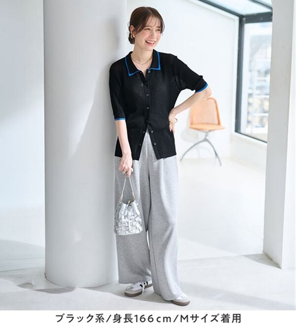 Viola e Viola（ヴィオラ エ ヴィオラ）の「アソートシアーリブニットポロシャツ（ポロシャツ）」｜詳細画像