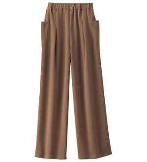 BELLUNA（ベルーナ）の「ビッグポケットゆったりパンツ（フルレングスパンツ）」｜モカ