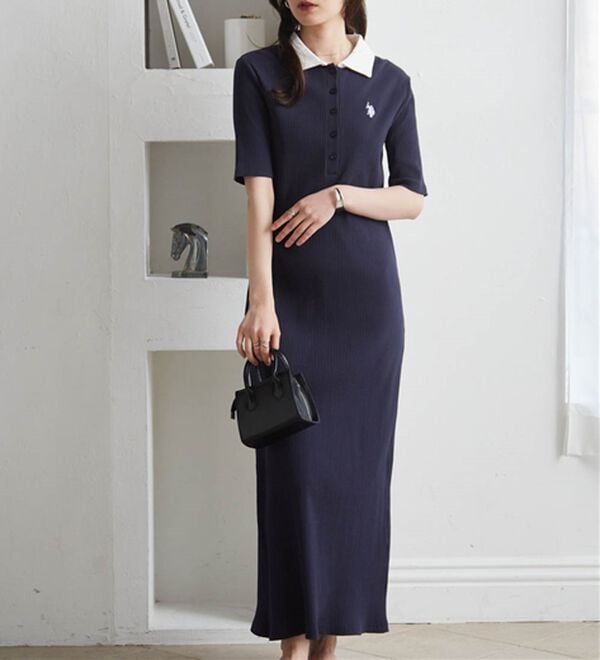 RANAN（ラナン）の「＜U.S.POLO ASSN.＞ ポロ衿リブワンピース（その他ワンピース）」｜詳細画像