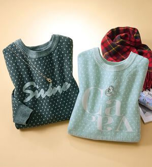 ルフラン（ルフラン）の「【２色組】あったかロゴニットプルオーバー（ニット・セーター）」｜詳細画像