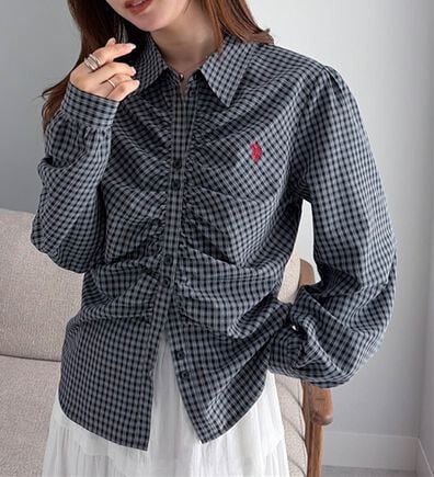 RANAN（ラナン）の「＜U.S.POLOASSN.＞シャーリングロングスリーブシャツ（ブラウス）」