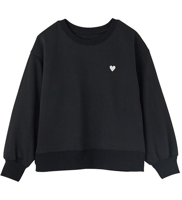 GeeRA（ジーラ）の「ロゴ＆ハート刺しゅう裏起毛スウェット（トレーナー・スウェット）」｜詳細画像