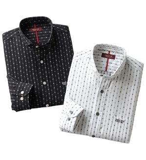 「【２色組】＜デコイ＞粋なモノトーンシャツ（メンズシャツ）」｜詳細画像