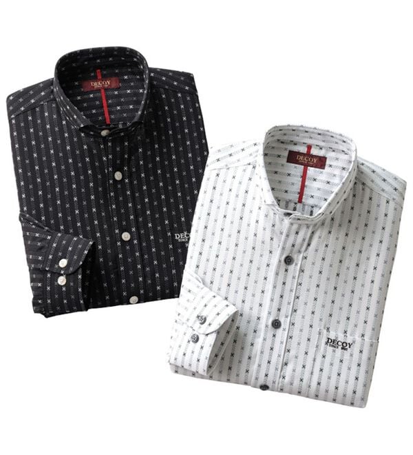 「【２色組】＜デコイ＞粋なモノトーンシャツ（メンズシャツ）」｜詳細画像