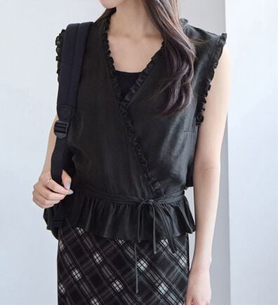 CHAN ME（チャンミ）の「カシュクールフリルブラウス（ブラウス）」
