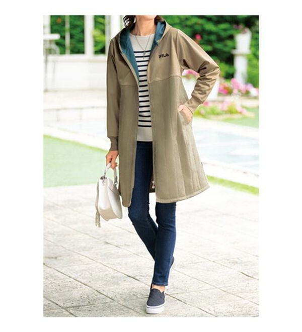 ルフラン（ルフラン）の「＜ＦＩＬＡ＞キルティング切替防風コート（ハーフコート）」｜詳細画像