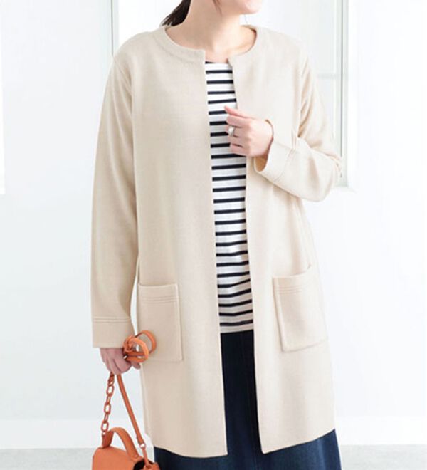 BELLUNA（ベルーナ）の「嬉しい機能付！ミラノリブカーディガン（ニットカーディガン）」｜アイボリー