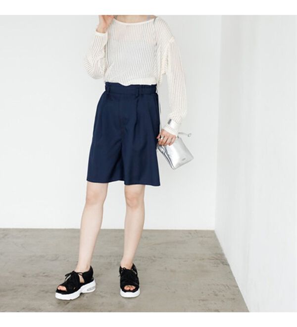 GeeRA（ジーラ）の「ハイウエストハーフパンツ（その他パンツ）」｜詳細画像