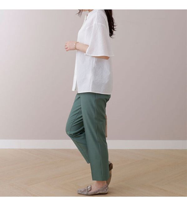 BELLUNA（ベルーナ）の「サッカー素材袖デザインブラウス（ブラウス）」｜詳細画像