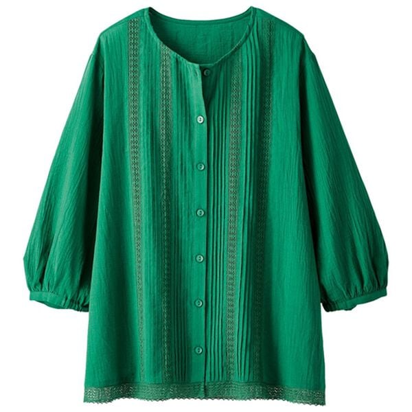 BELLUNA（ベルーナ）の「レース使いピンタックデザインブラウス（ブラウス）」｜詳細画像