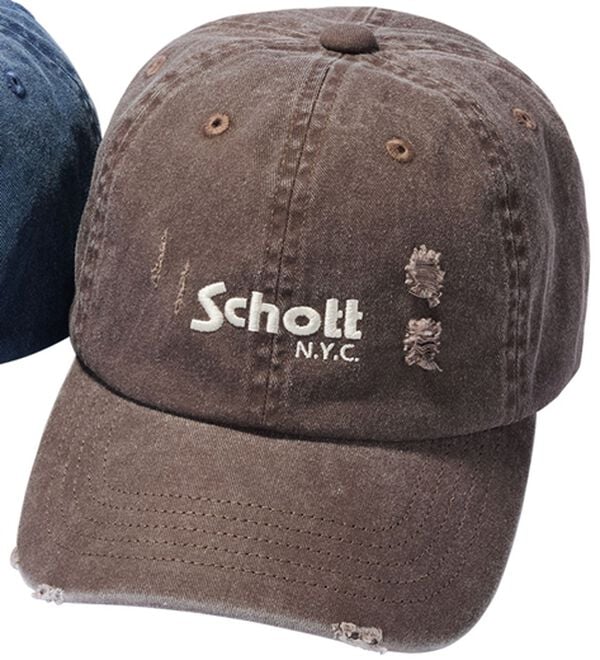 「＜ショット＞ヴィンテージ仕様キャップ（メンズ帽子）」｜ウォッシュドブラウン