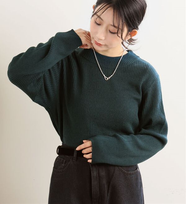 A HAPPY MARILYN（アハッピーマリリン）の「【ＬＬ～６Ｌ】＜新色追加＞Ｔシャツ感覚で着れるカメレオン級の着回しが叶うリブニット（ニット・セーター）」｜詳細画像