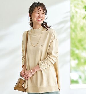 BELLUNA（ベルーナ）の「もちもちニットゆったり快適チュニック（チュニック）」｜アイボリー