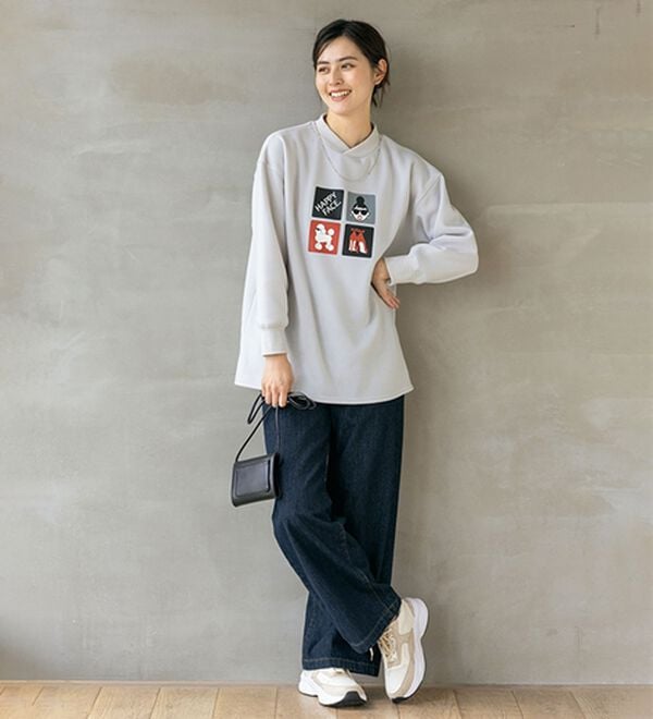 ルフラン（ルフラン）の「【ＨＡＰＰＹＦＡＣＥ】裏起毛トレーナー（トレーナー・スウェット）」｜詳細画像