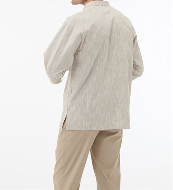 「ざっくり木綿のゆったりリラックスシャツ（メンズシャツ）」｜詳細画像