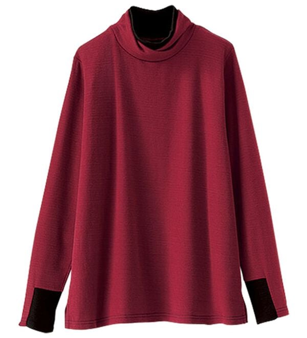 BELLUNA（ベルーナ）の「しっとり素材配色デザインプルオーバー（カットソー）」｜詳細画像